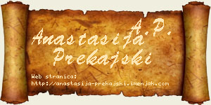 Anastasija Prekajski vizit kartica